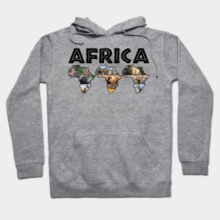 Africa Wildlife Collage Trio Hoodie